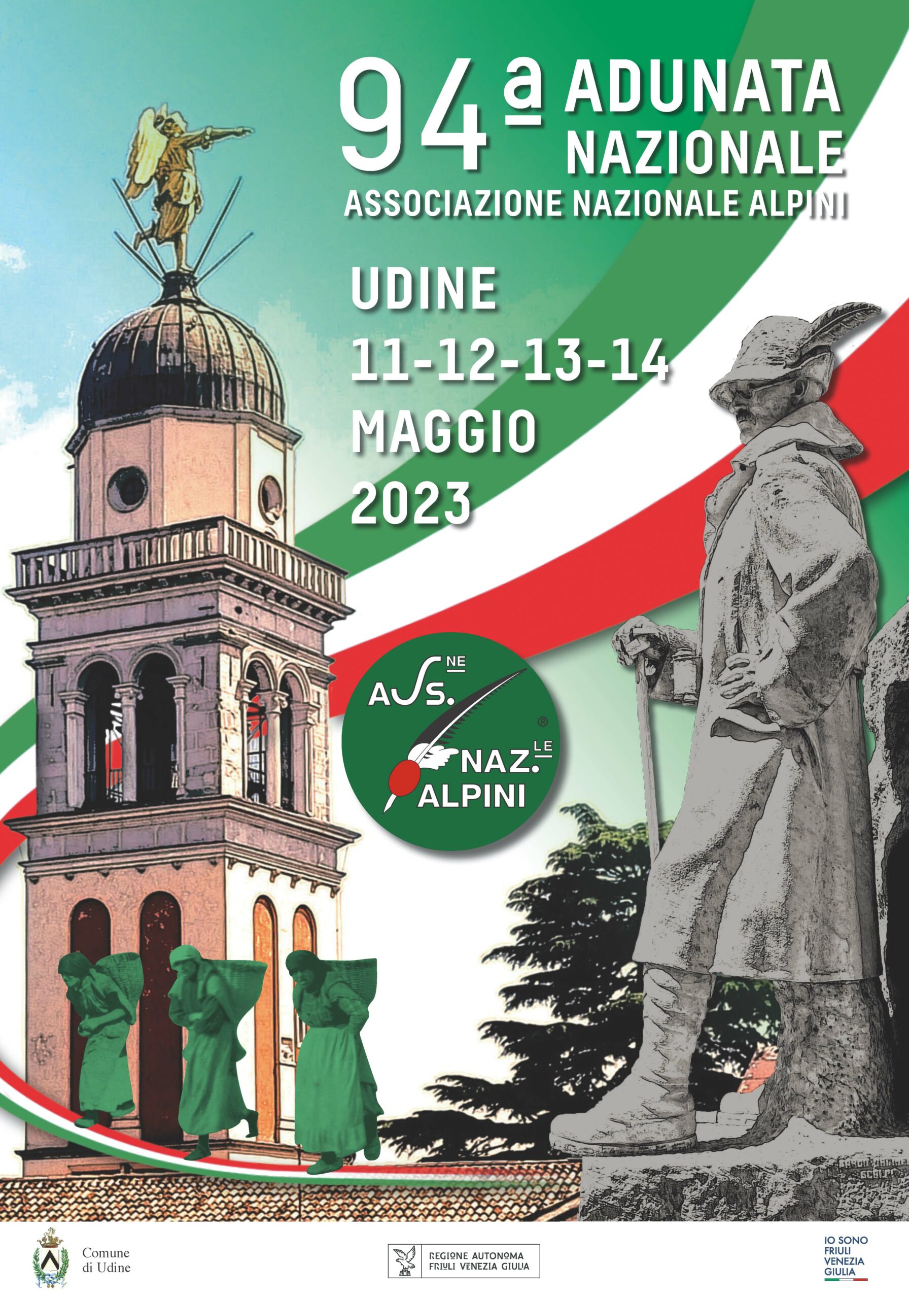 Il manifesto e la medaglia dell'Adunata di Udine 94ª Adunata